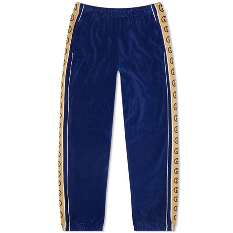 gucci tracksuit pants|gucci velour tracksuit men.